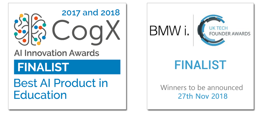 Kwiziq award nomination badges 2017 and 2018